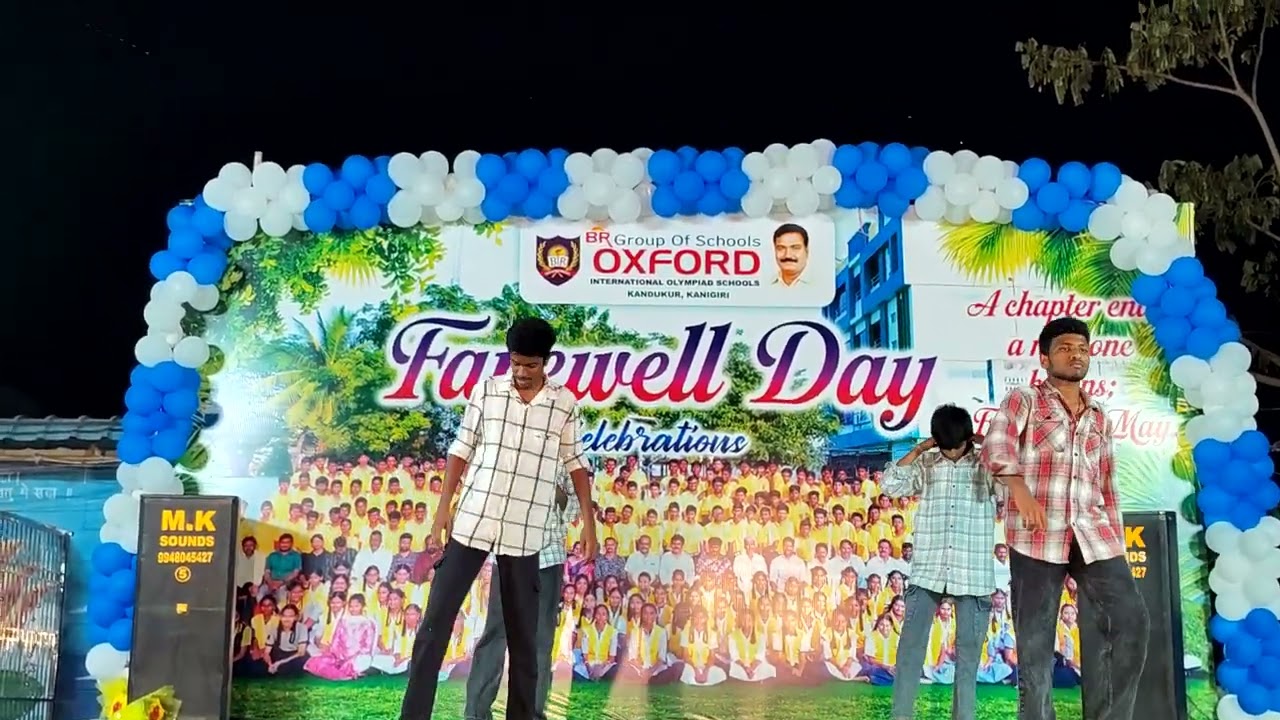 Farewell day celabrations in br oxford school kandukur