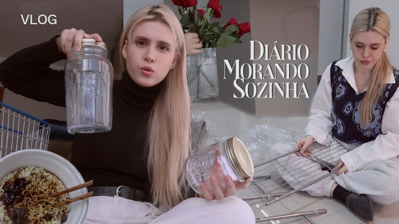 VLOG - Diário Morando Sozinha [ compras pra casa, faxina, organização do banheiro, cantoria, etc ]
