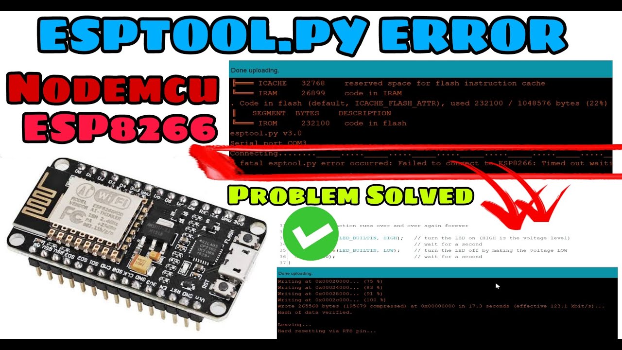 ✅Fix esptool.py Error on NodeMCU ESP8266 - Easy Troubleshooting!💡