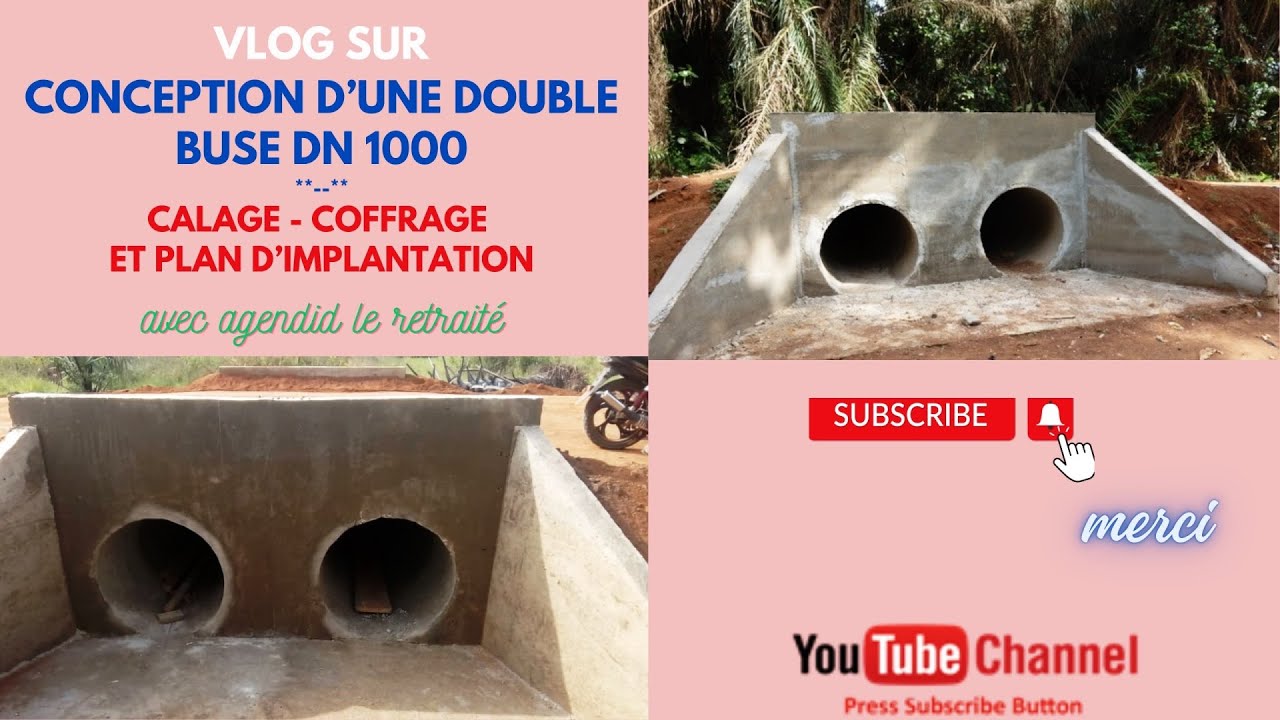 formation ouvrages d'arts - calage et implantation d'une double buse DN1000