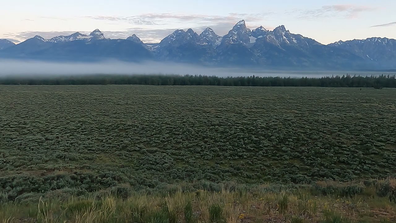 Sunrise on the Grand Teton Range - Time Lapse, June 25, 2021
