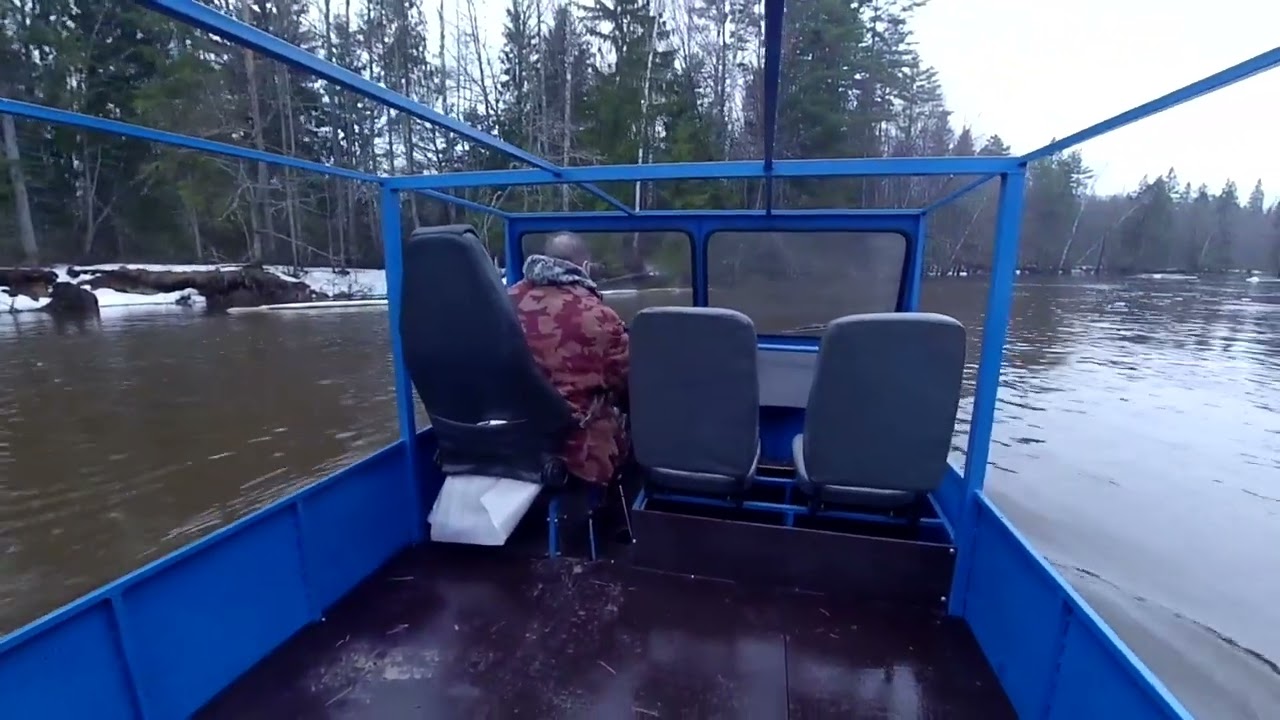 Испытание водомёта на открытой воде.