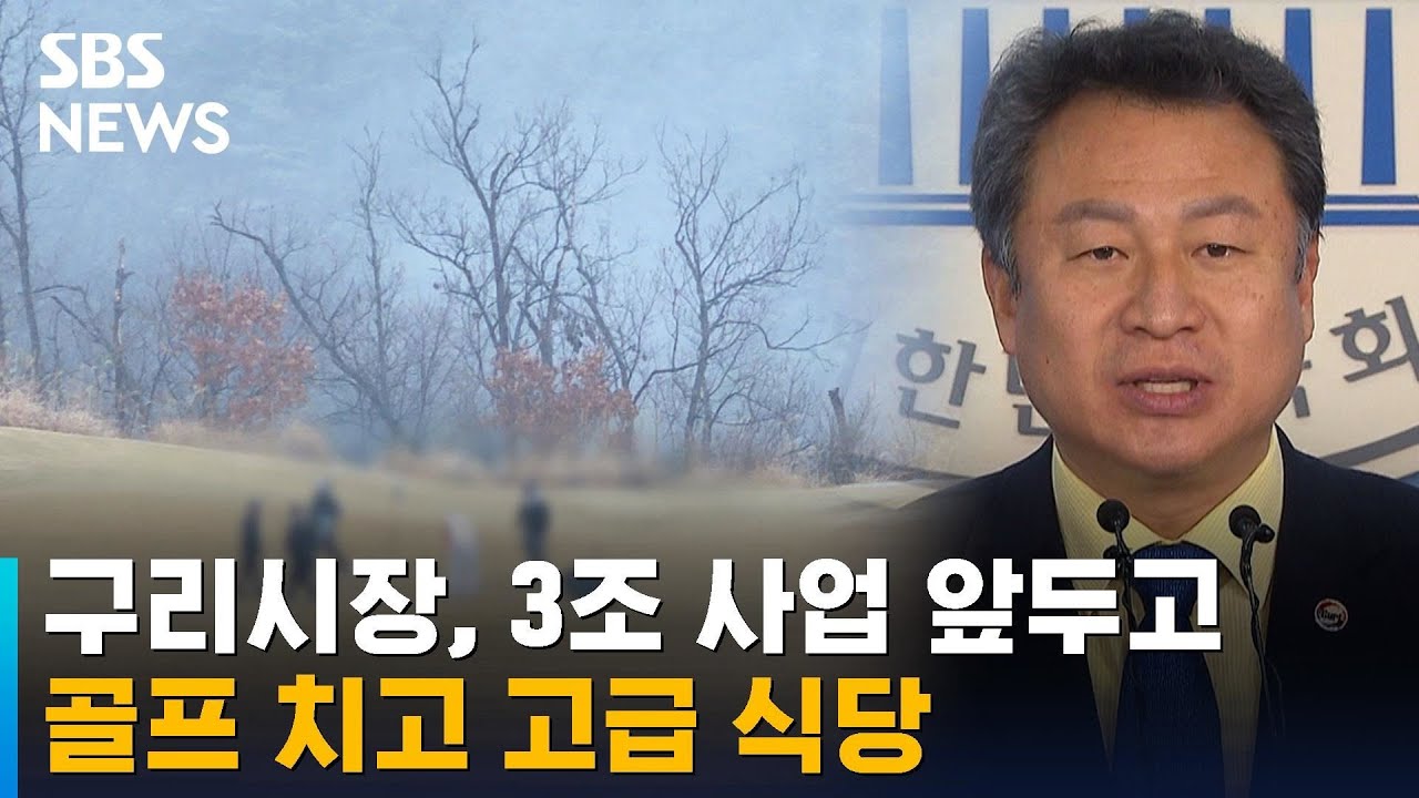 구리시장, 3조 원 사업 앞두고 골프 치고 고급 식당 / SBS