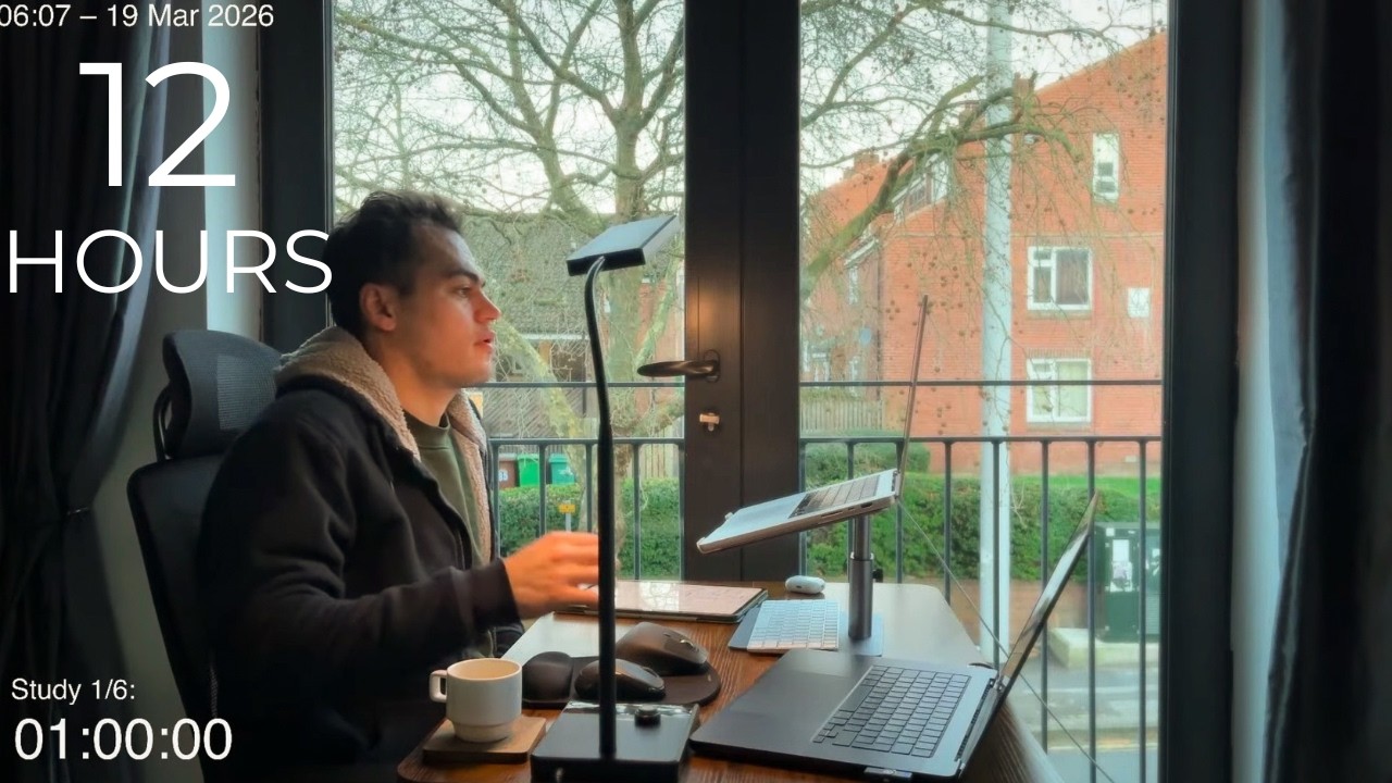 12-Hour LIVE Study/Work With Me 🎓 | Cozy UK Ambience | Custom Pomodoro Timer | Deep Work Mode