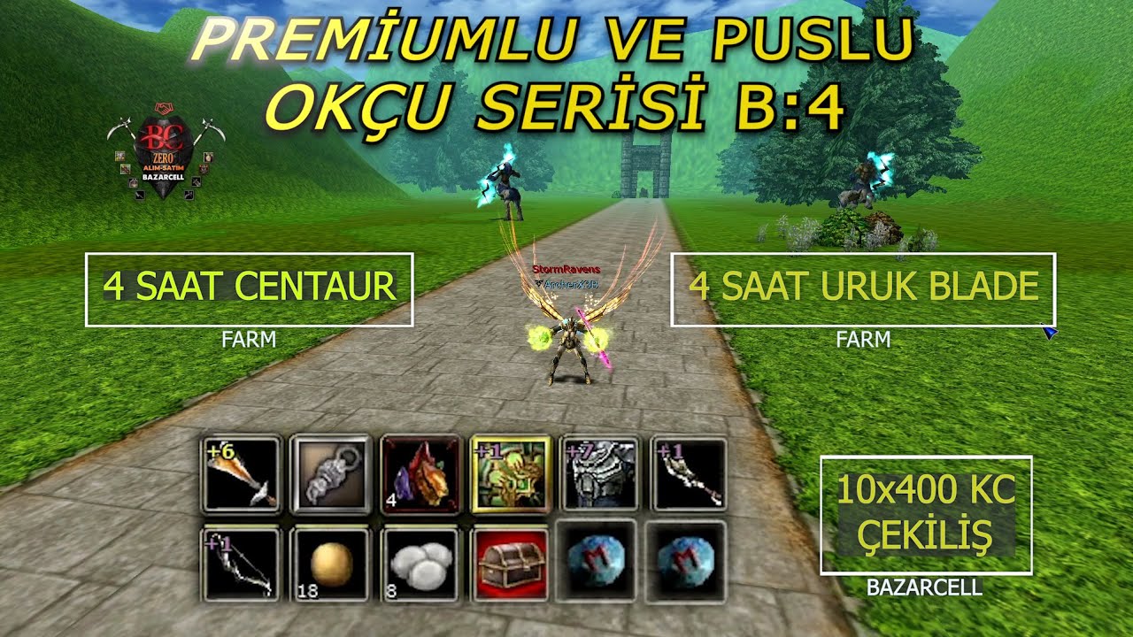 Premiumlu ve Puslu Okçu #4 I 10x400 KC ÇEKİLİŞ I 4 SAAT URUK BLADE I 4 SAAT CENTAUR FARM