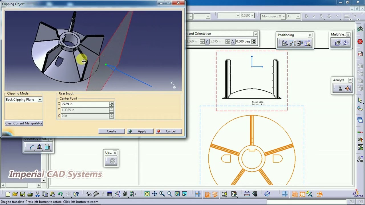 В Catia V5 добавлена ​​опция 3D-отсечения.
