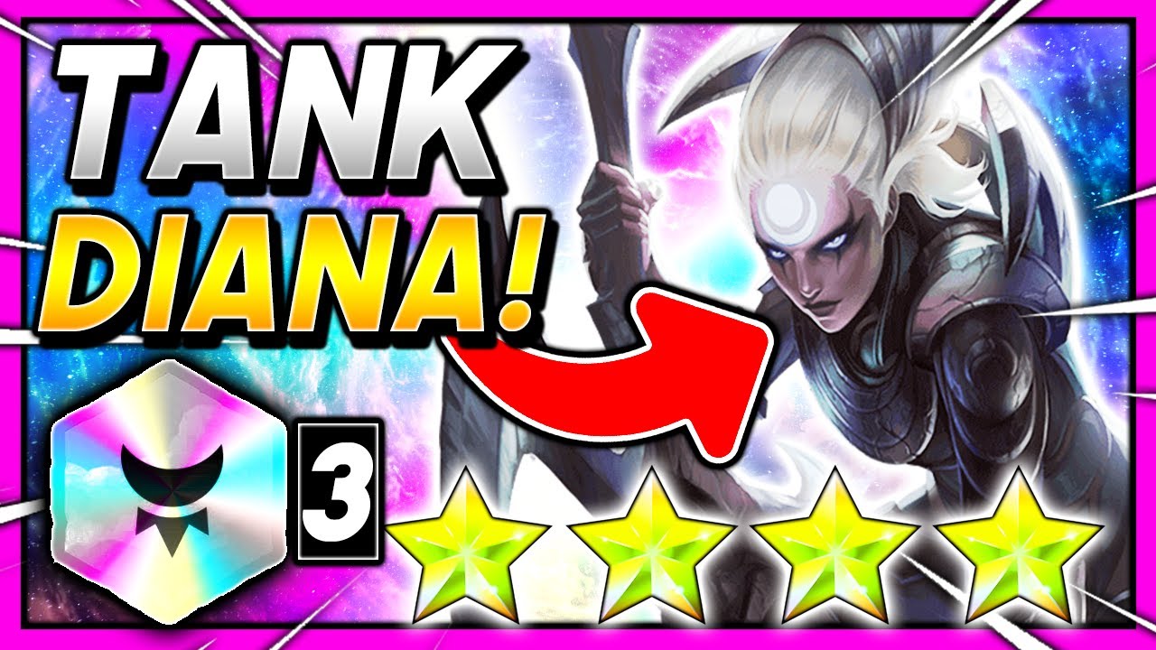 DIANA ⭐⭐⭐⭐ *OVERHEAL TANK!* - TFT SET 4 Teamfight Tactics FATES Guide RANKED Meta Comps 10.20B