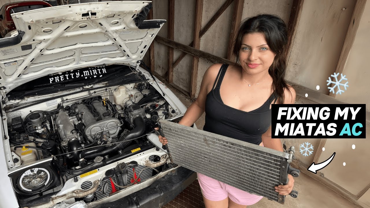 Fixing the AC in my Miata! *AC Condenser Replacement*