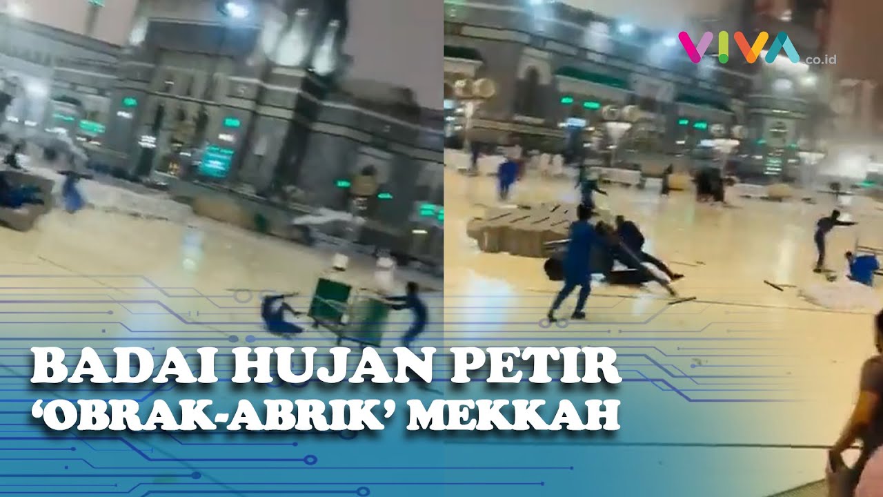 Petir Sambar Menara Jam di Mekkah, Hujan Deras Turunkan Suhu