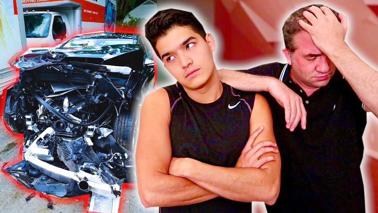 DAD WRECKED HIS BRAND NEW CAR!