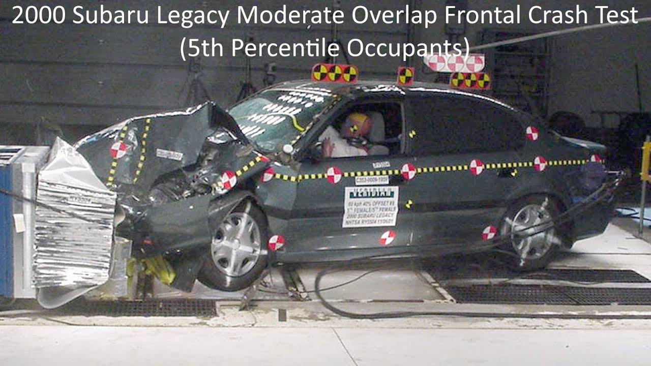 2000 Subaru Legacy NHTSA Moderate Overlap Crash Test (60 Km/h - Female Occupants)