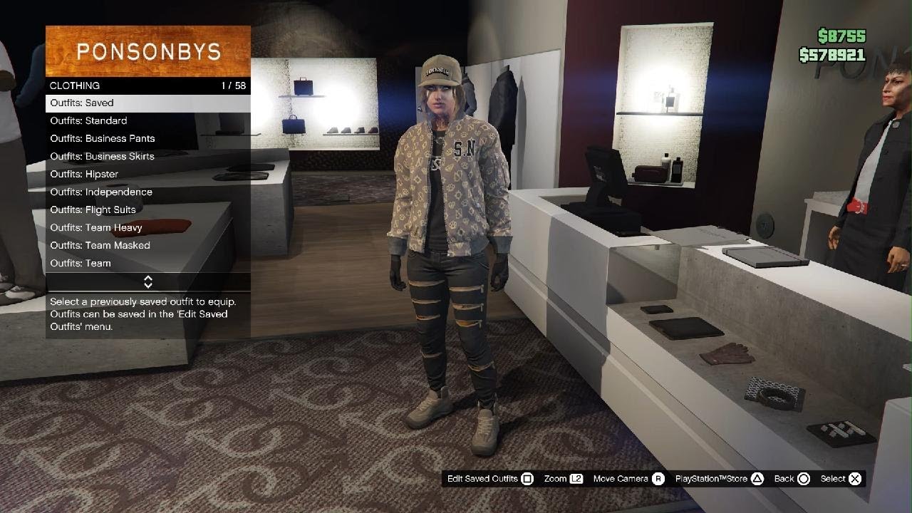 GTA 5 online brown and black female outfit