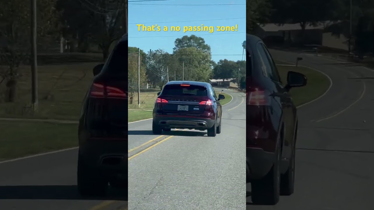 Impatient car passes student driver in no passing zone & 15 year old learns road is full of idiots