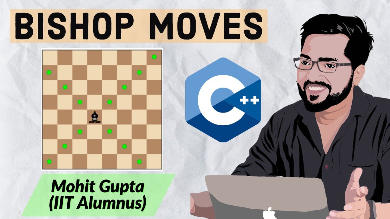 Chess Coding Problem - Bishop Moves - Asked in Goldman Sachs Interview