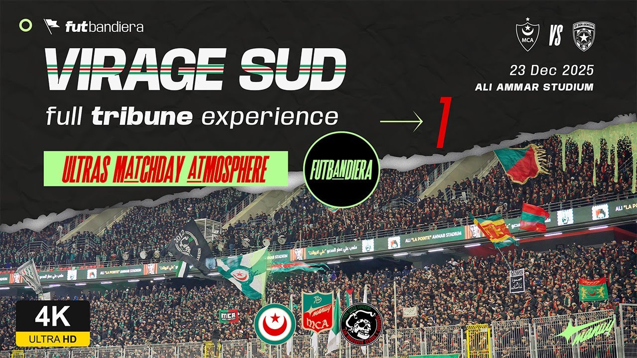 VIRAGE SUD Full Tribune Experience | MCA 1-0 ESBA | Ali Ammar 23/12/25 - Part 1