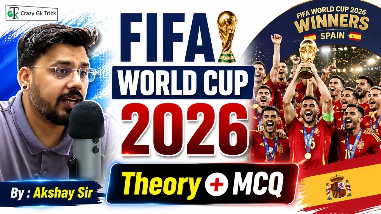 FIFA World Cup 2026 | FIFA 2026 Imp Facts | Theory & MCQ | Crazy GkTrick | By Akshay Sir
