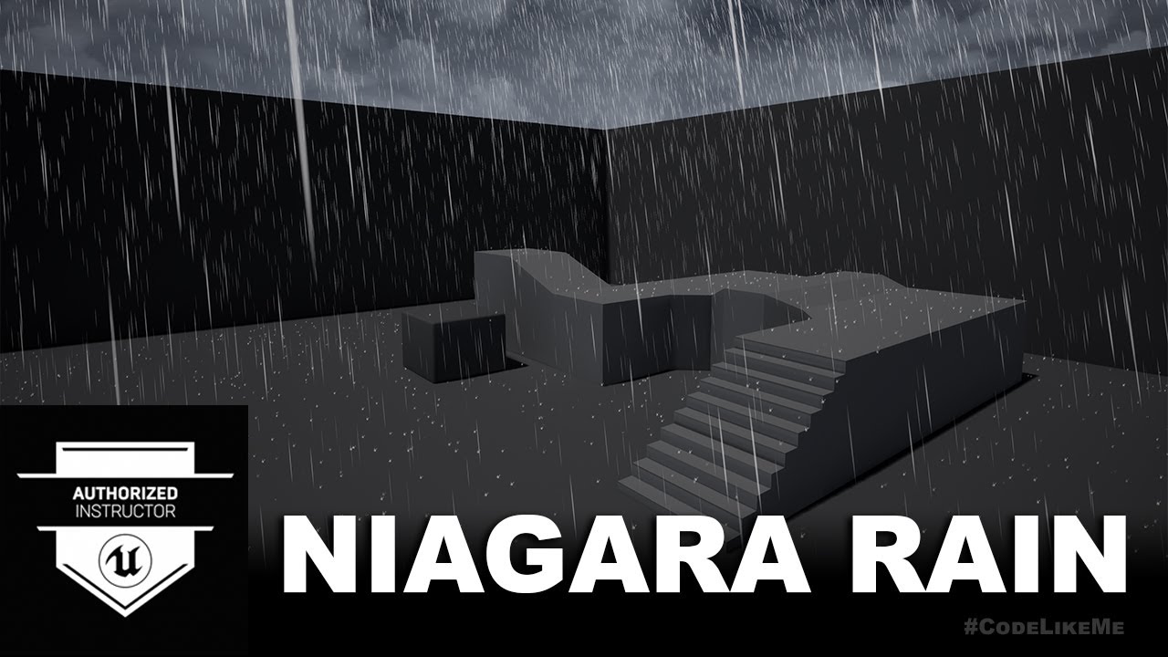 Частицы дождя с брызгами в Unreal Engine с использованием Niagara FX System 🌧