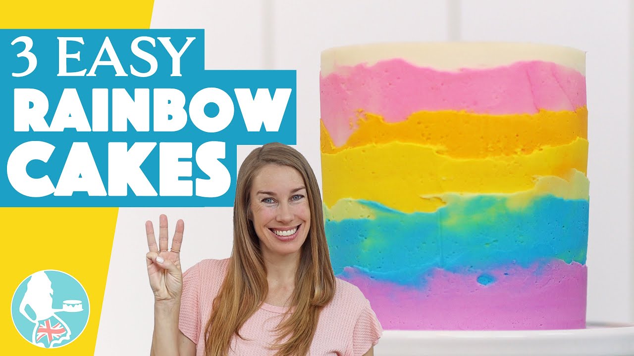 3 Easy Rainbow Cakes