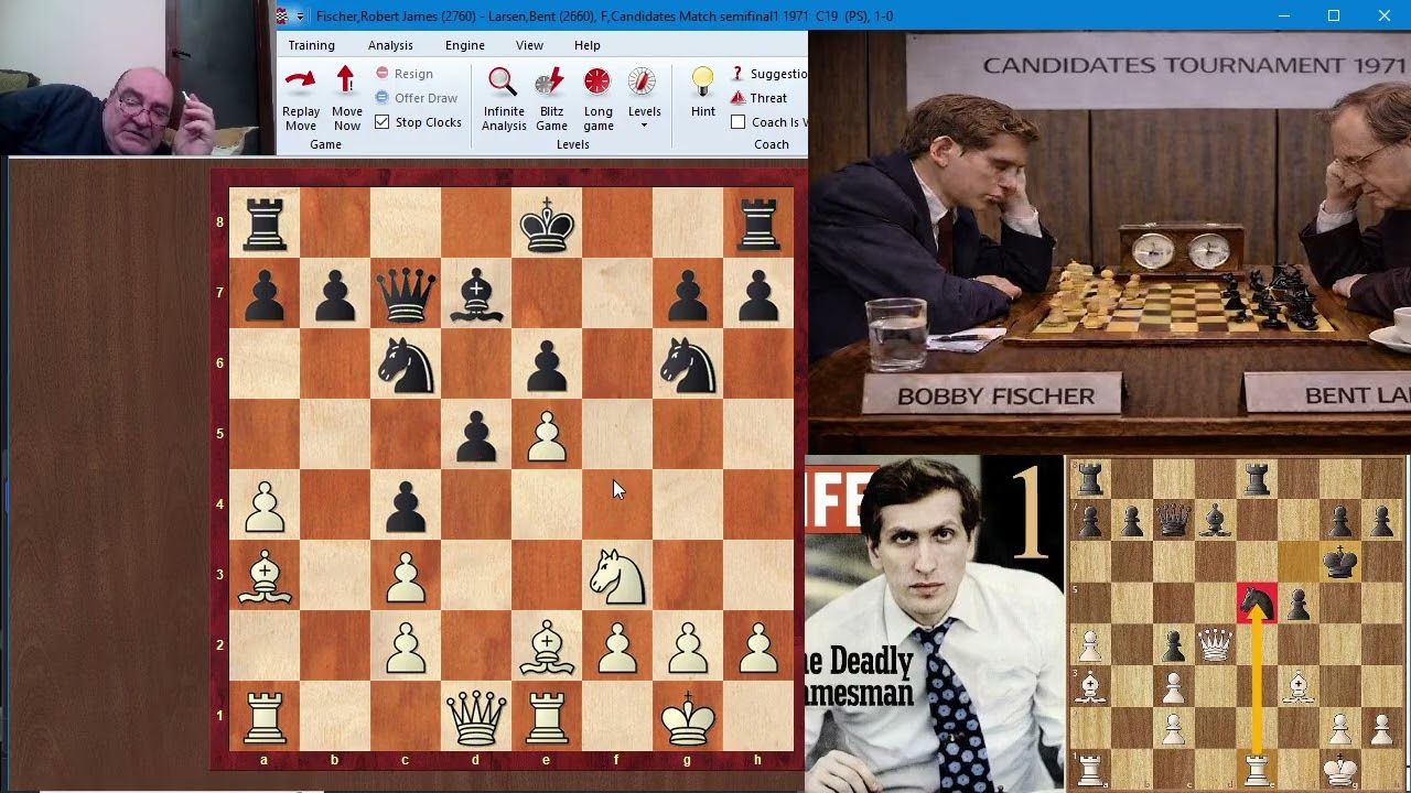 Sesiunea 448: Bobby Fischer vs Bent Larsen, game1, Denver,1971