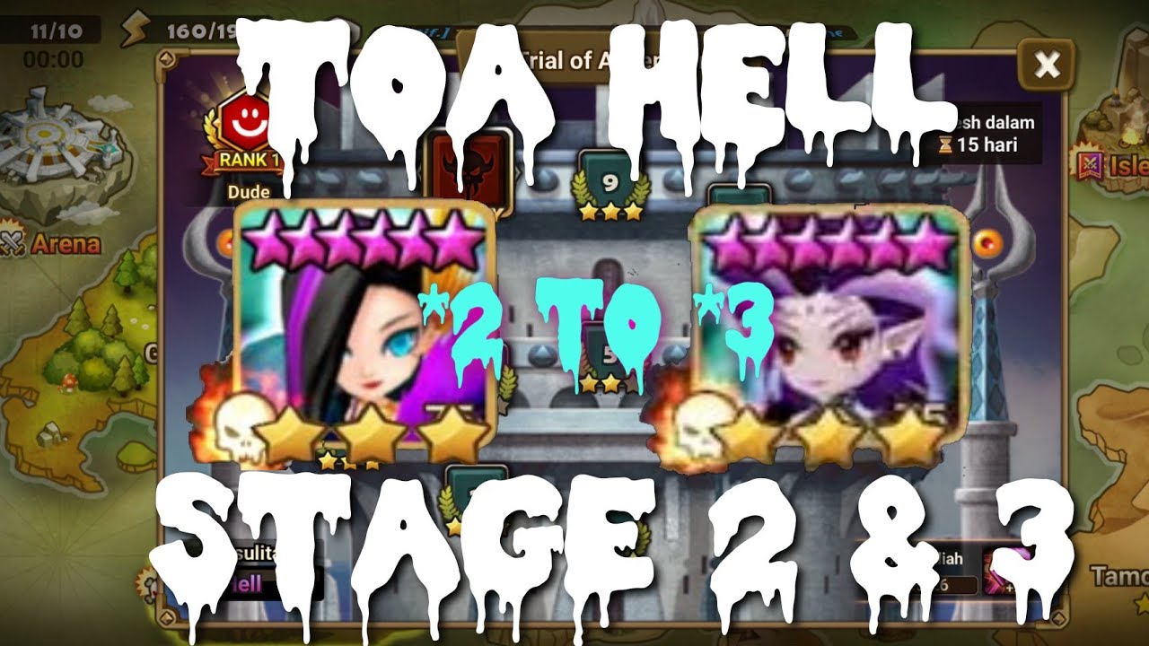 Summoners War : TOA HELL ( Giana & Craka ) from *2 to *3 ( April-May 2022)