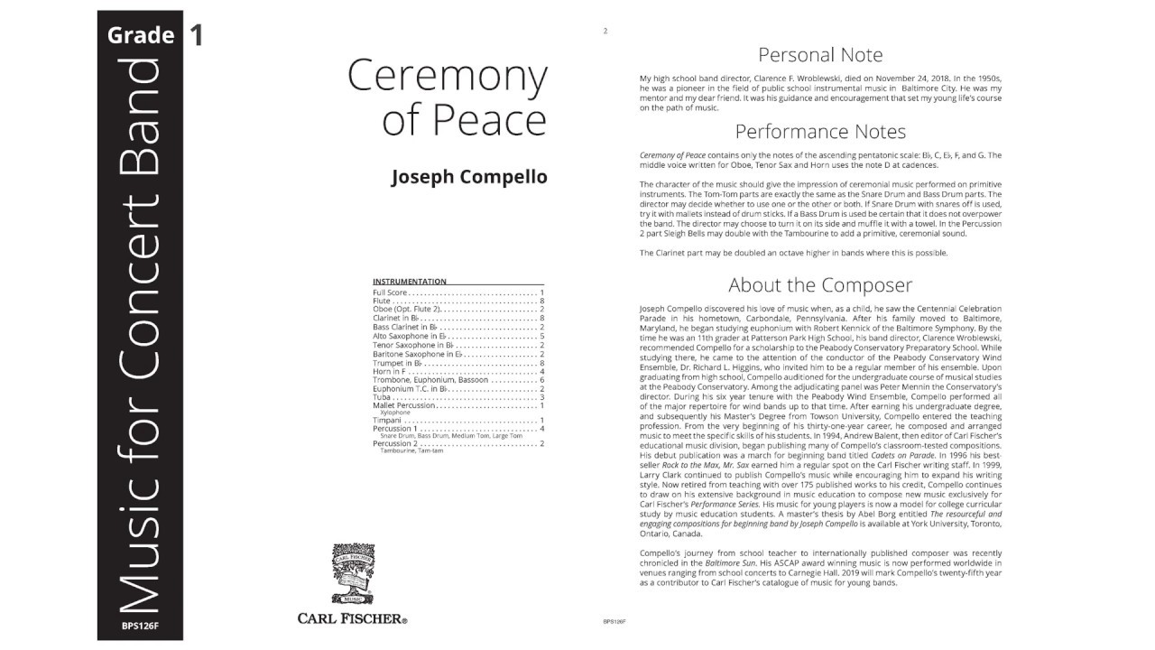 Ceremony of Peace (BPS126) by Joseph Compello