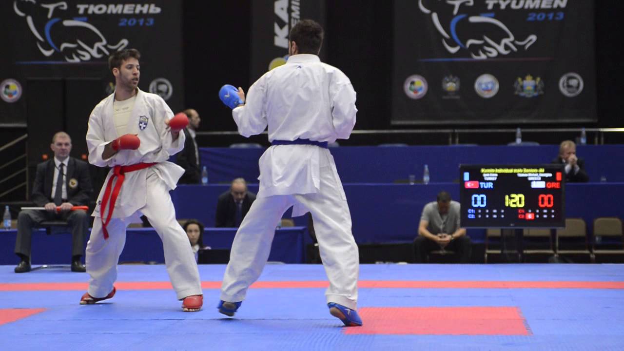 Tzanos Michail Georgios (GRE) - Ipek Emre (TUR). Karate1. Tyumen, April 2013