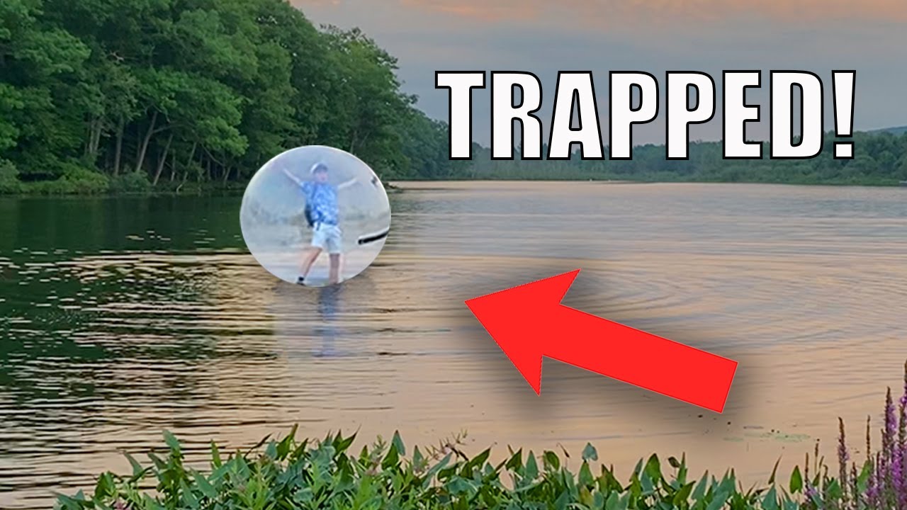 Overnight Challenge In a ZORB BALL On The Lake!
