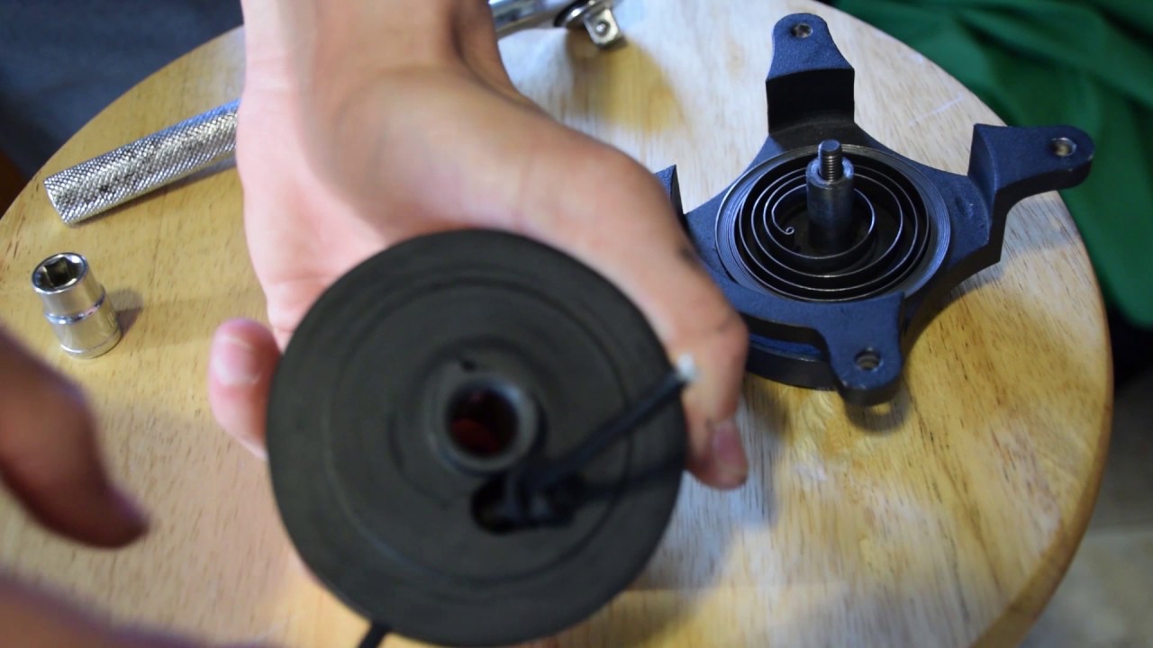 Broken Paramotor pull start rope and recoil spring repair Blackhawk 125