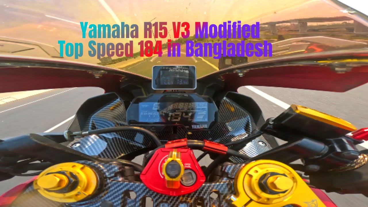 Yamaha R15 V3 Modified Top Speed 184 in Bangladesh . #topspeed #yamahar15 #modifiedbike #cfmoto300sr