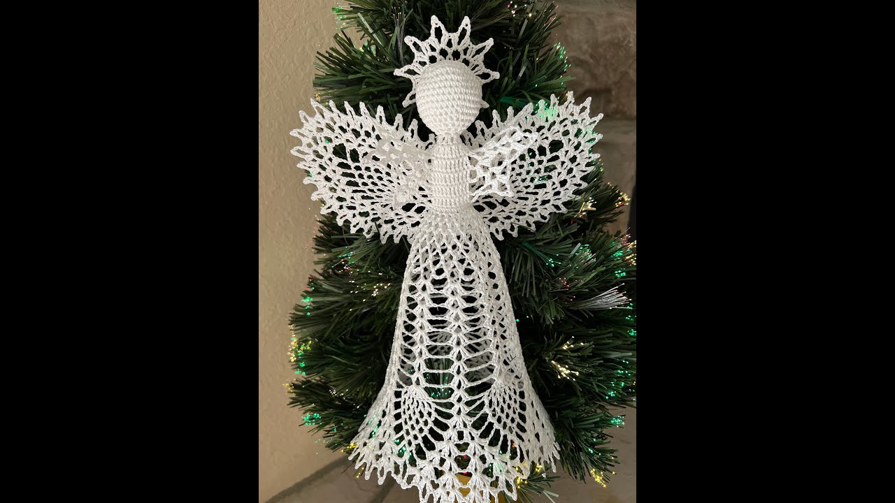 Beautiful 12” Angel Christmas Tree Topper - Crochet Tutorial #20