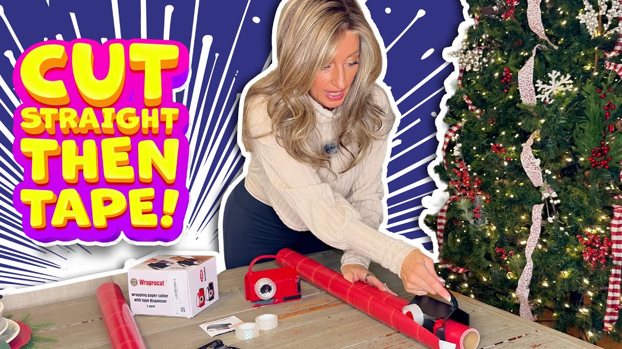 🎁 Wrap Gifts 10X Faster?! Dual Cutter & Tape Tool Review  
