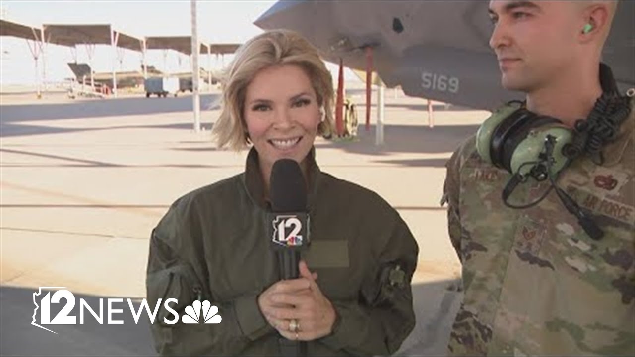 Emma Jade chats with crew chief at Luke Air Force Base | In the Loop