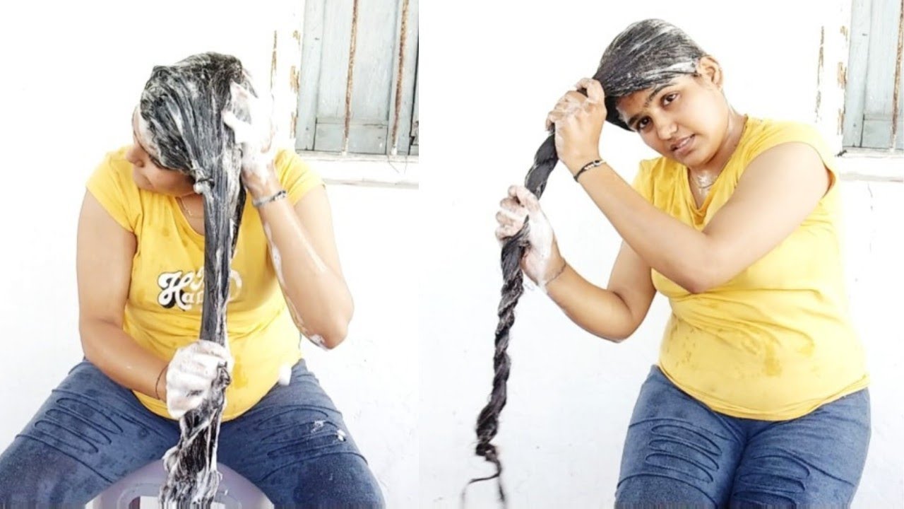 Ultimate hairwash Braid/bun in shampoo hair 