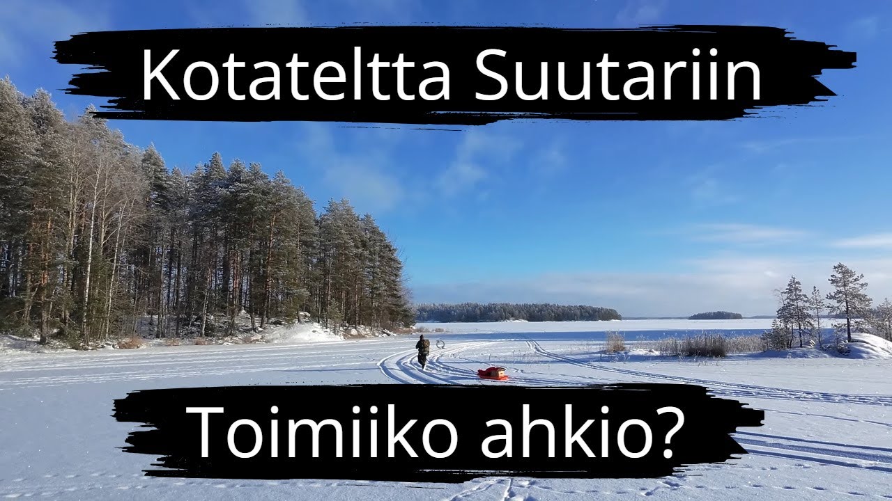 Testataan ahkio | Kotateltta saareen