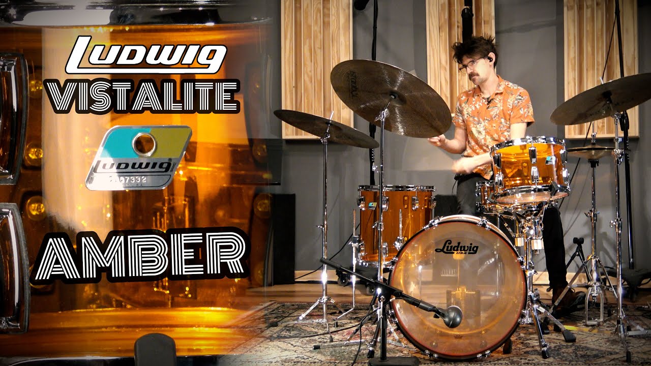NEW Ludwig Vistalite Drum Kit - AMBER
