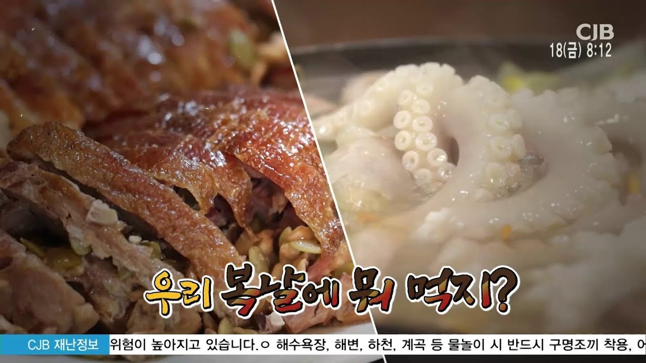 [CJB 모닝와이드] 우리 복날에 뭐 먹지?