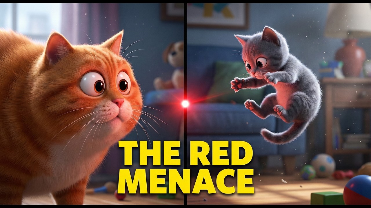 Funny Cat vs. Laser Pointer Battle! 😼 (Barnaby & Pip Animation)