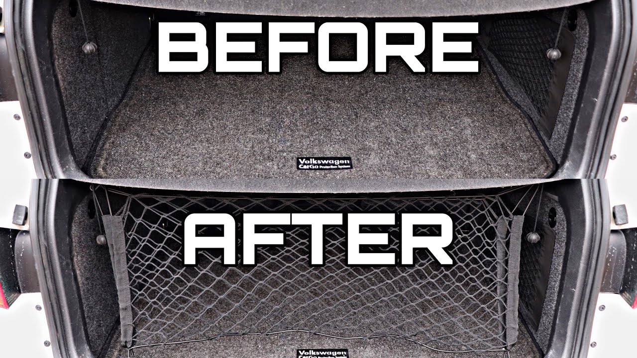VW Tiguan | Trunk Cargo Storage Net Install | Car Interior Organized | Volkswagen