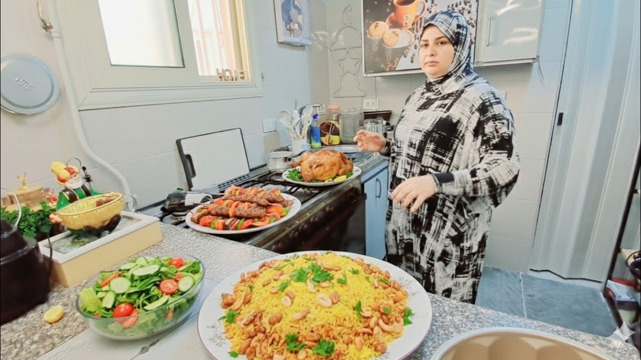 عزومتي لي اخوات جوزي عملت كذا صنف و اشكال و الوان 😍 وبدعت ف الاكل(يوم كامل ف المطبخ الجديد)