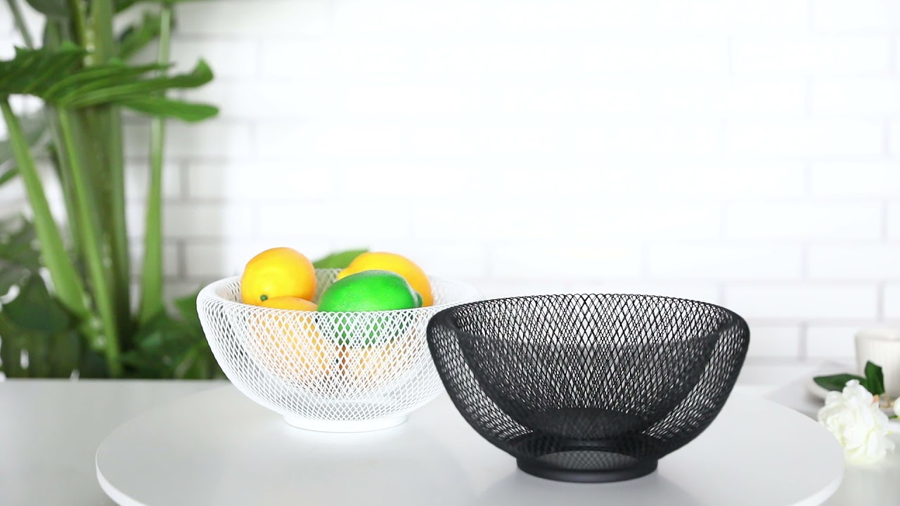 JHY DESIGN Double Wall Mesh Metal Wire Fruit Bowl  Product Actual Display Video