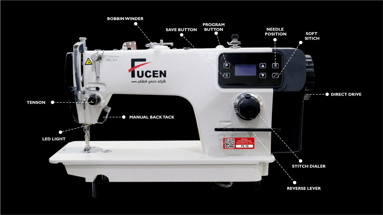 FS-10: High speed direct drive, single needle, lockstitch sewing machine