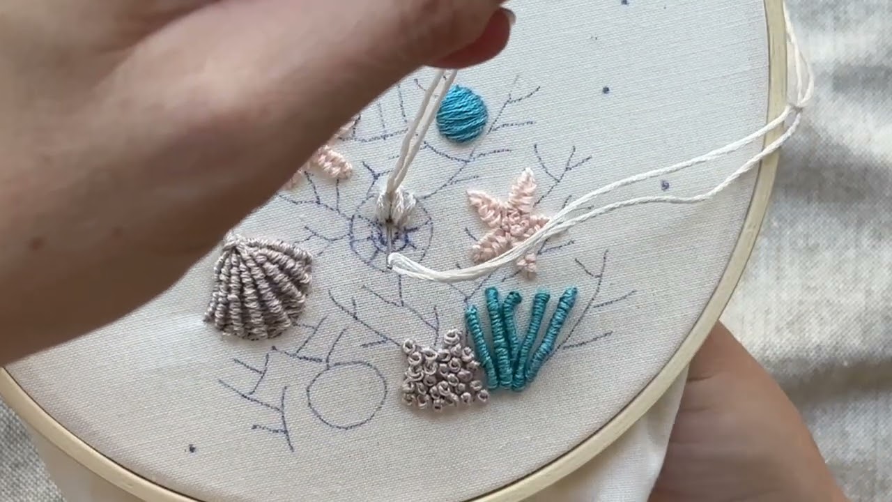 Coastal Christmas Tree Embroidery