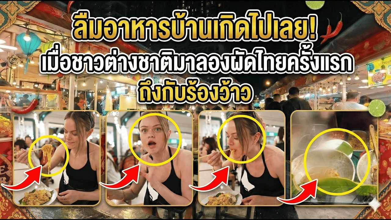 ลืมอาหารบ้านเกิดไปเลย! เมื่อชาวต่างชาติมาลองผัดไทยครั้งแรก ถึงกับร้องว้าว
