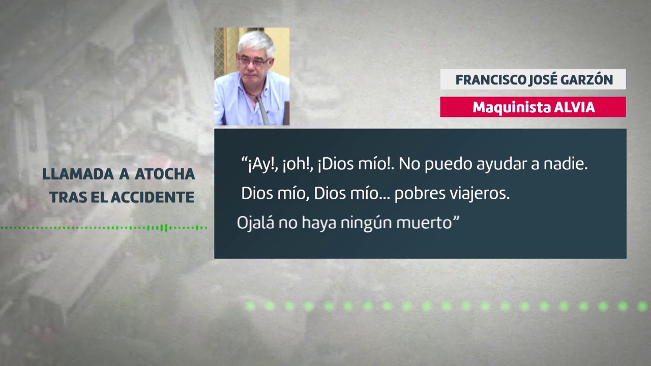 La llamada del maquinista del Alvia de Santiago tras descarrilar