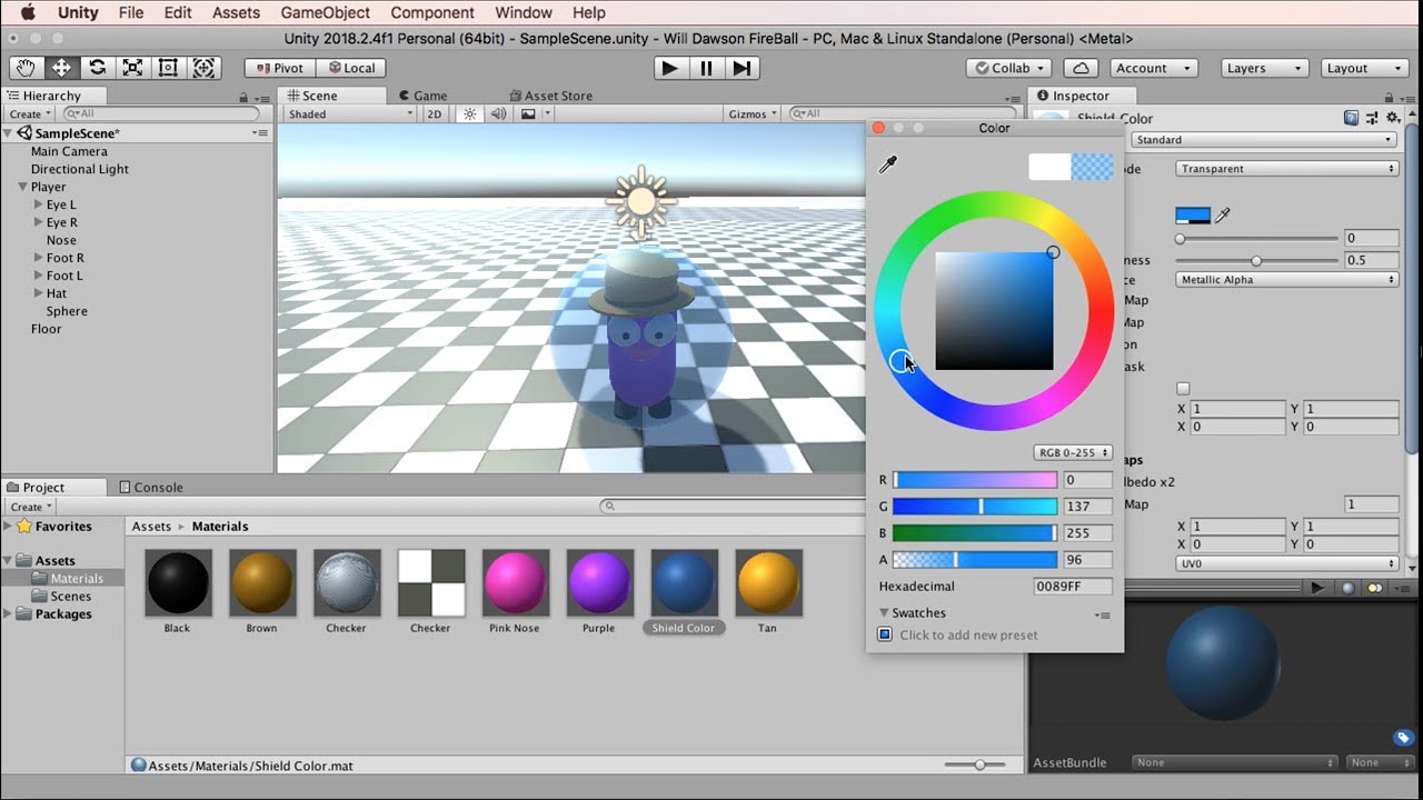 Fireball 14 - Adding a Magic Shield (Unity and C# Tutorial)