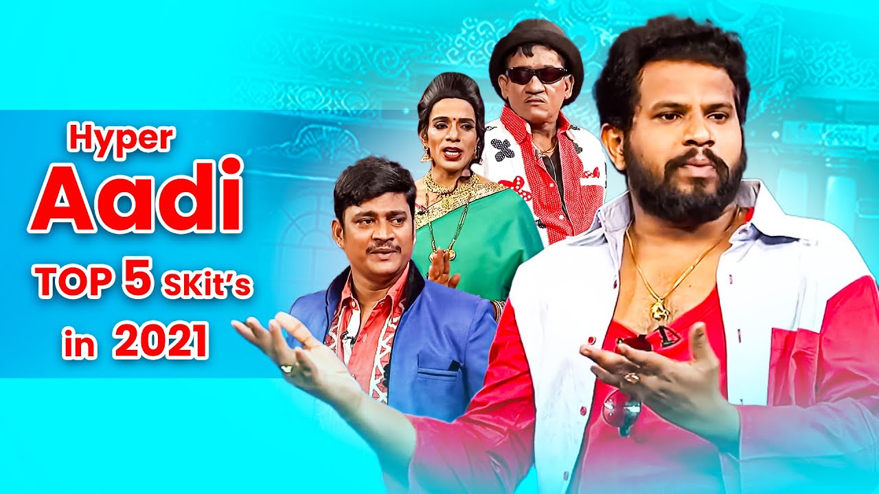 Hyper Aadi Top 5  Skits in 2021 | Jabardasth | 12th October 2023 | Hyper Aadi, Naga Babu, Roja