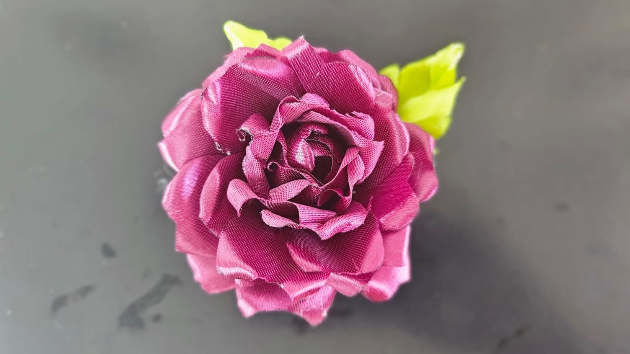 Easy Method To Make Satin Ribbon Flower l DIY - Satin Ribbon Flower Making l Satin Ribbon Craft