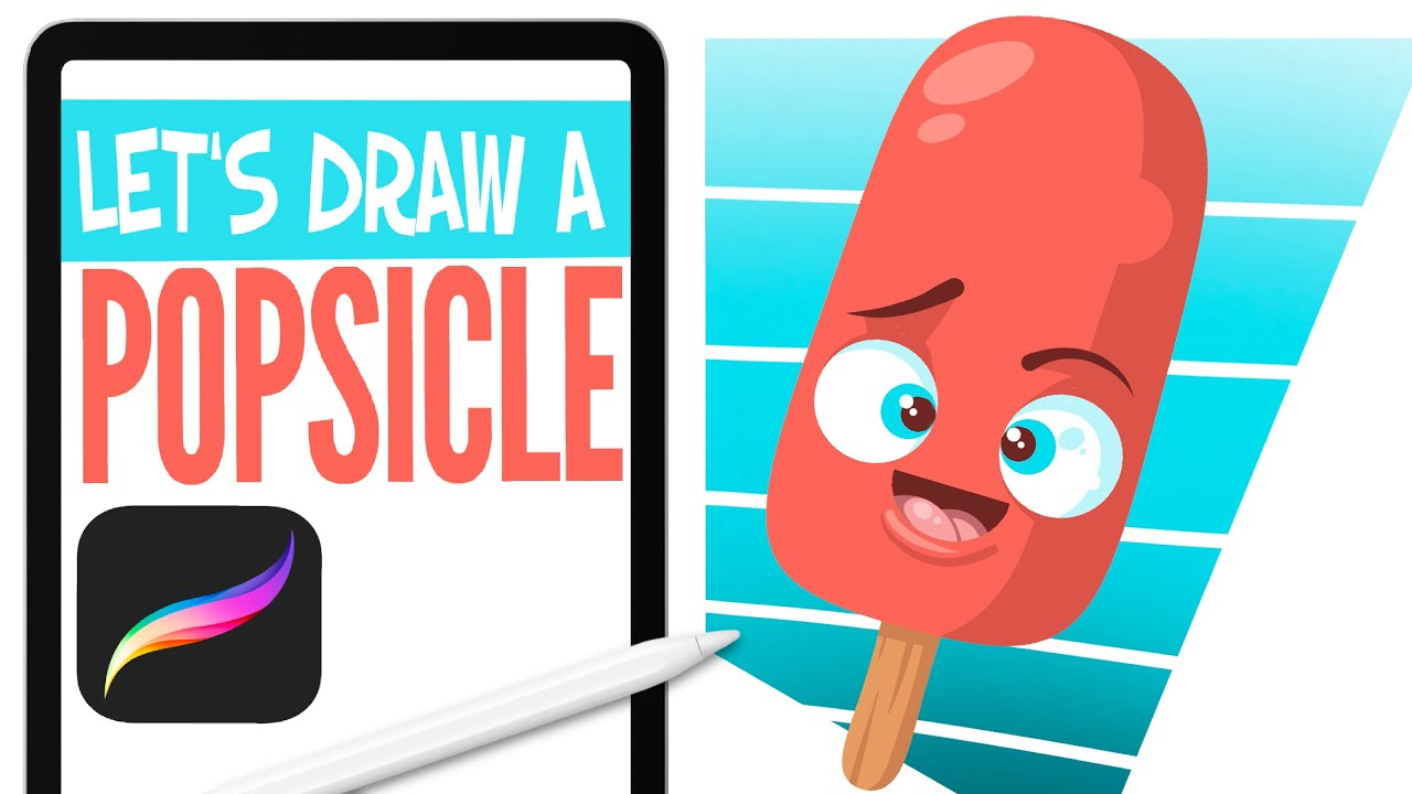 Нарисуем эскимо! Урок для начинающих по рисованию на iPad и в Procreate.