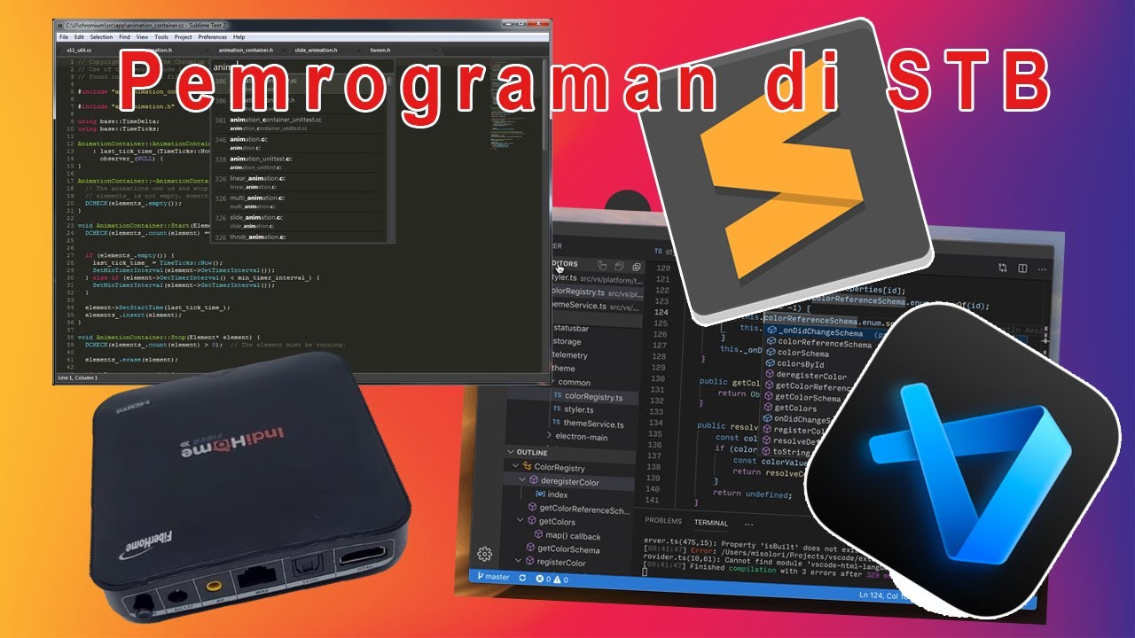 Software Coding di Android Tv Box Hg680p | Sublime Text Dan Visual Studio Code