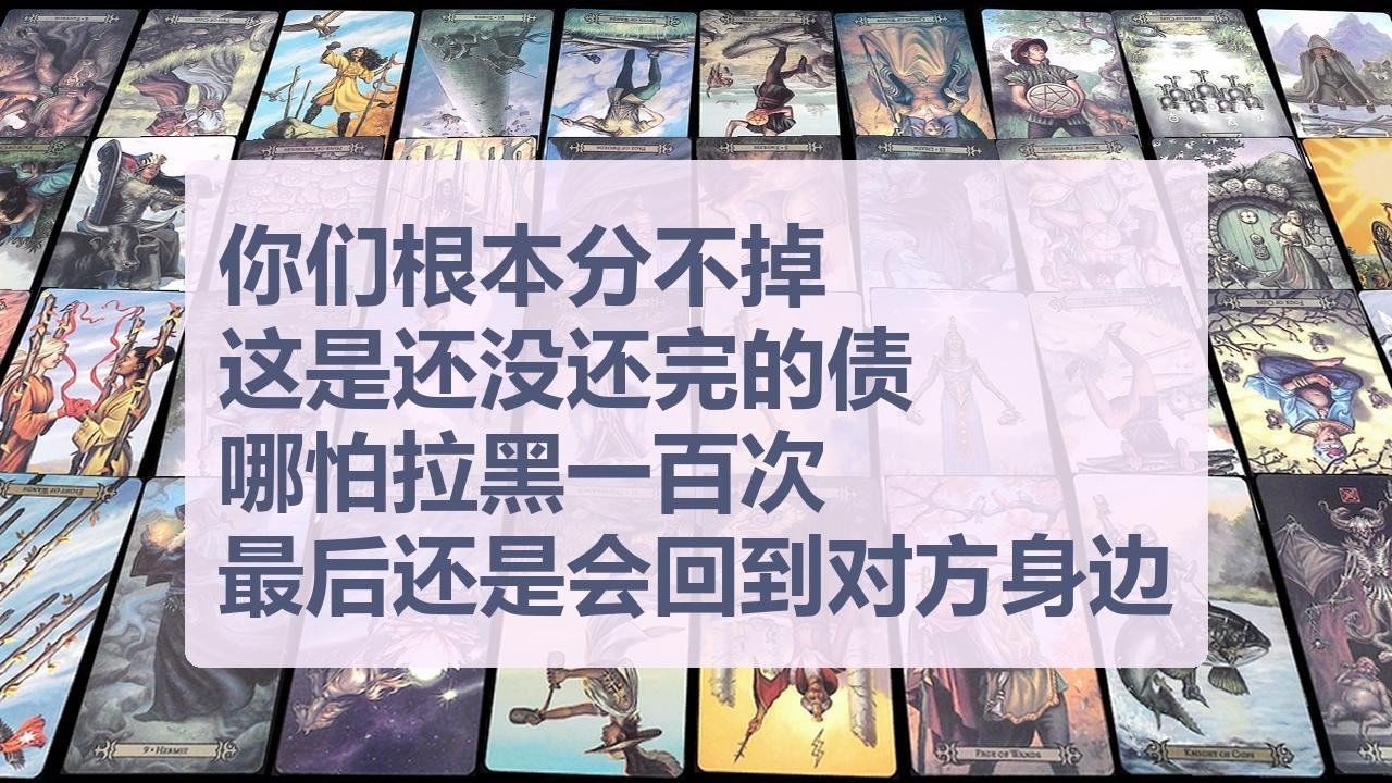 Tarot✨你们根本分不掉,这是还没还完的债,哪怕拉黑一百次最后还是会回到对方身边